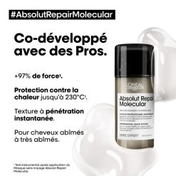 Masque Sans Rinçage Absolut Repair Molecular L'Oréal Professionnel 100 Ml -Magasin De Soins Capillaires masque 2 35976.1694092138